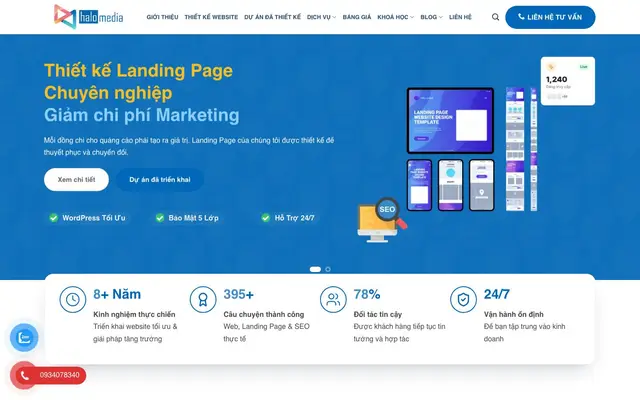 HALO MEDIA - Thiết kế Web chuẩn SEO chuyên nghiệp website