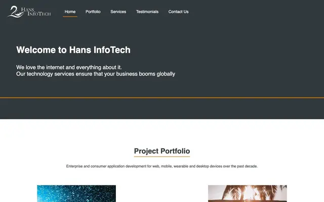 Hans InfoTech website