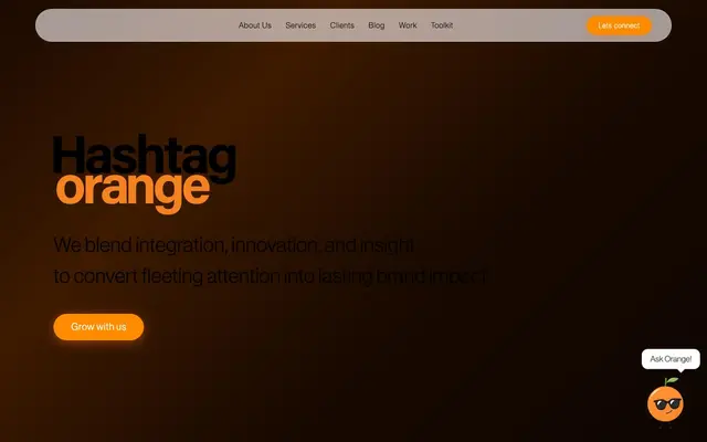 Hashtag Orange website