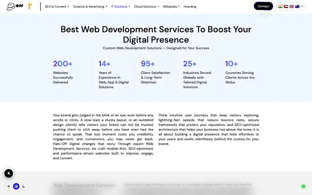 Website Development Agency in Pune – Hats Off Digital Private website