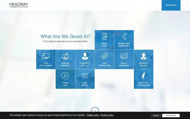 Уеб дизайн - Headway Technologies website