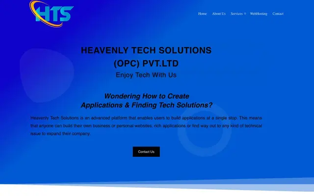 Heavenly Tech Solutions (Opc) Pvt.Ltd website