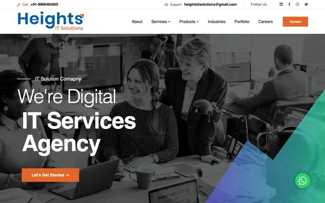 Heights IT Solutions website