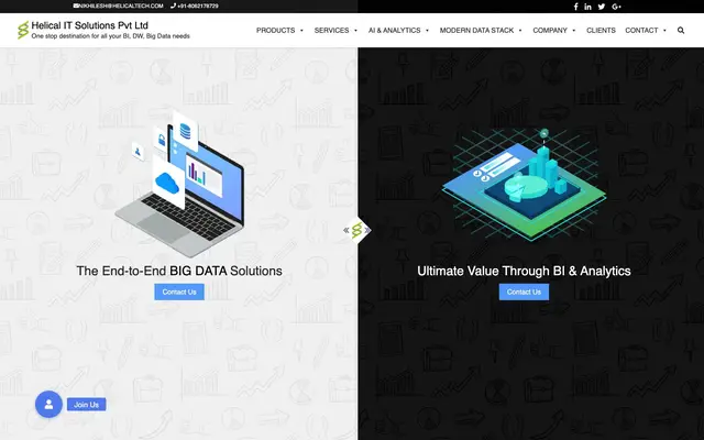 Helical IT Solutions Pvt Ltd - Big Data Analytics Services website