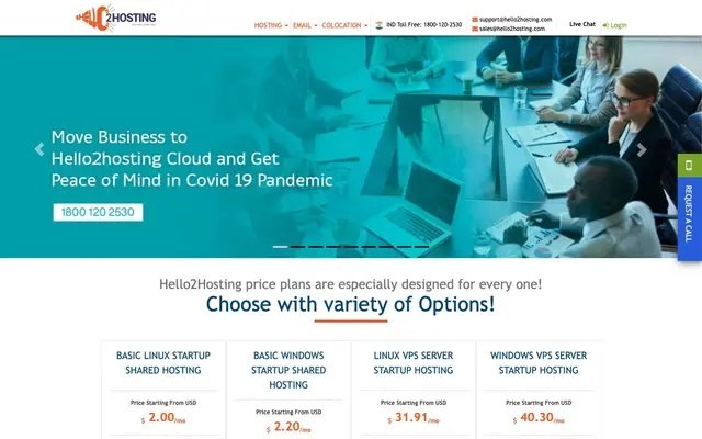 Hello2Hosting - VPS Web Hosting website