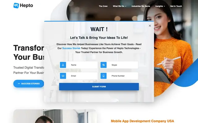 Hepto Technologies website
