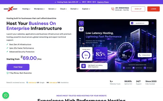 Heroxhost Networks Private Limited website