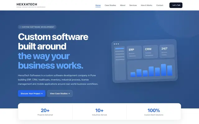HexxaTech Softwares website