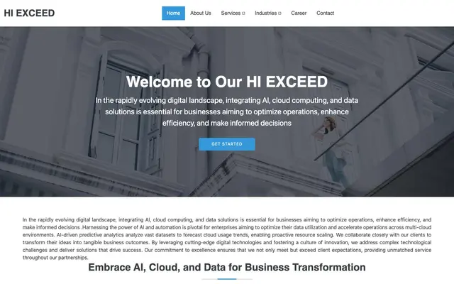 Hi Exceed website