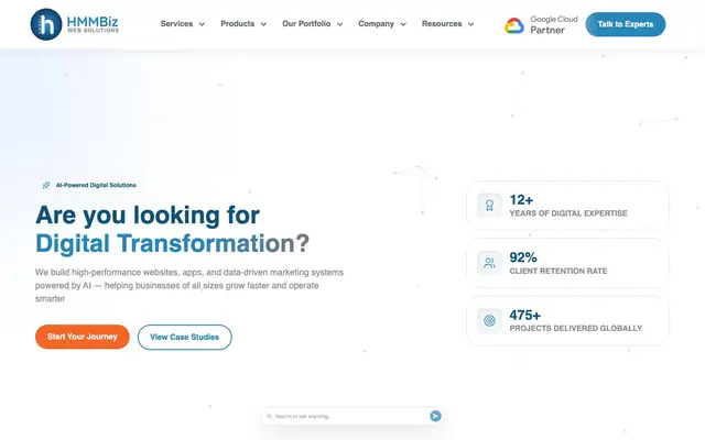 HMMBiz Web Solutions website