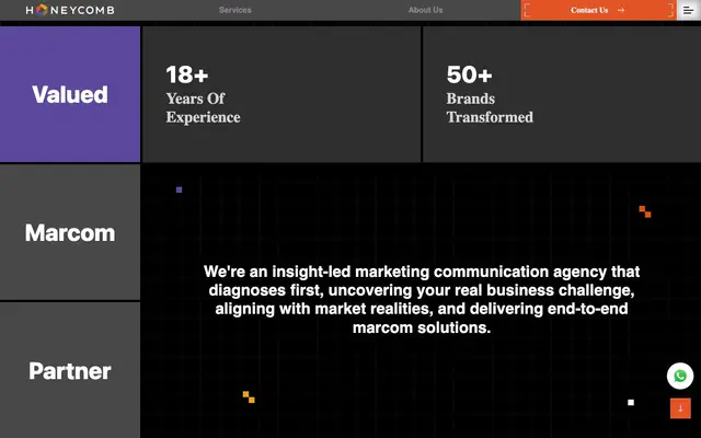 Honeycomb - Design And Digital website