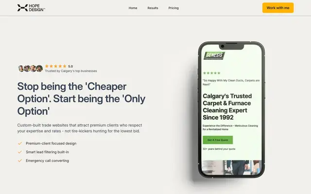 Hope Design Studio website