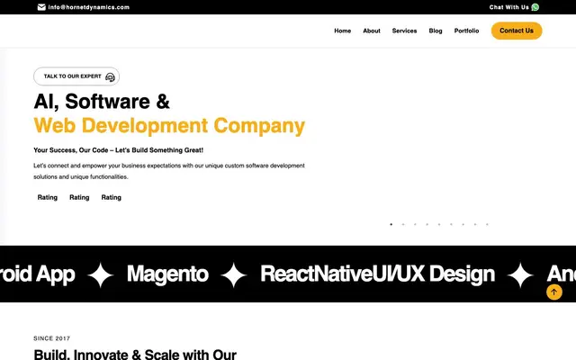 Hornet Dynamics Pvt Ltd website