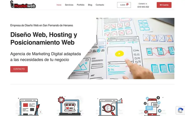 Páginas Web Hostelweb website