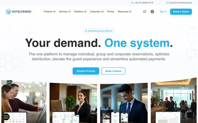 HotelFriend AG Hotelsoftware website
