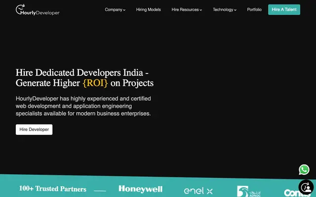 HourlyDeveloper | Hire Dedicated Developers India website