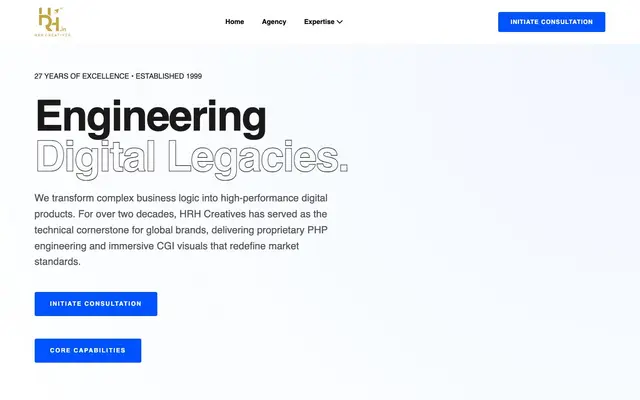 HRH Creatives website