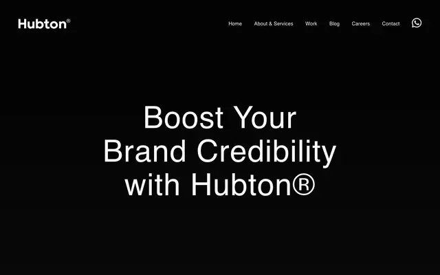 Hubton - Brand & Design Consultancy website