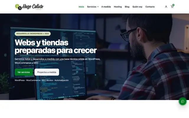 Hugo Calixto | Desarrollo WordPress, WooCommerce y SEO website