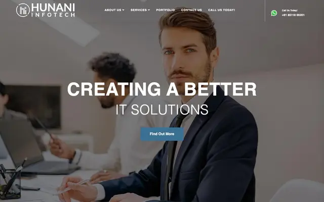 Hunani Infotech website