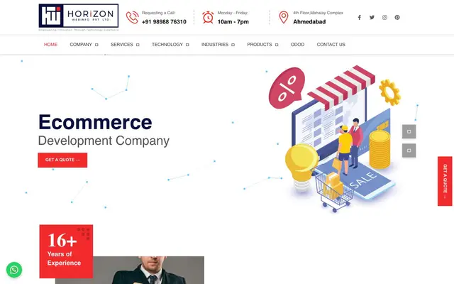 Horizon Webinfo Pvt Ltd website