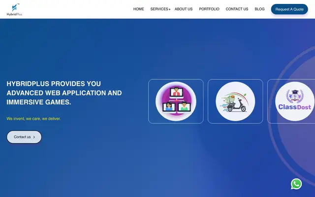 HybridPlus Infotech Solution Pvt Ltd website