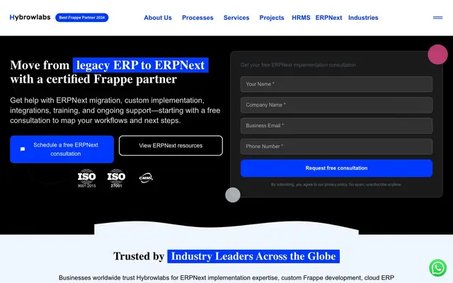Hybrowlabs Technologies PVT LTD website