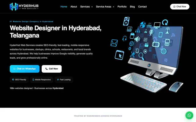 HyderHub Web Services website