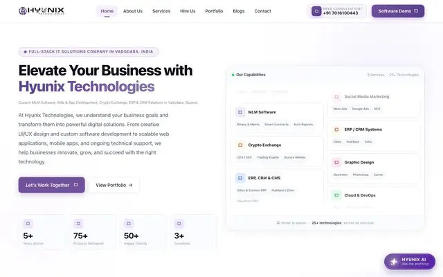 Hyunix Technologies website