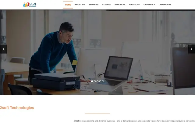 i2Soft Technologies website