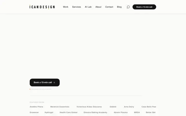 I Can Design Studio website
