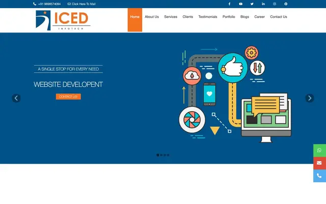 ICED Infotech website