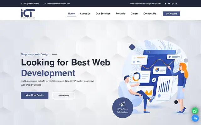 iCreate Technolab website