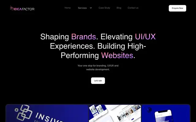 Ideafactor Web Design Agency in Mumbai website