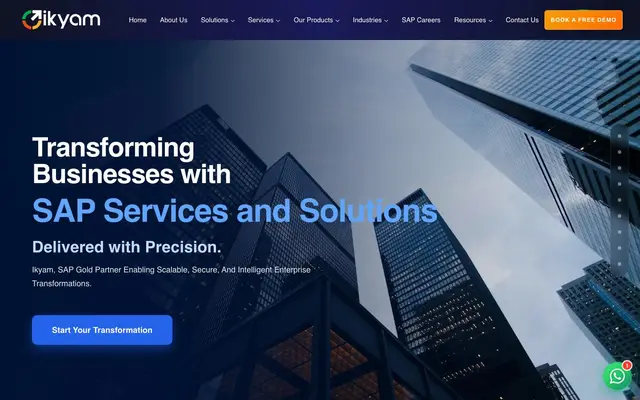 Ikyam Solutions Pvt. Ltd | SAP Business One Partner | SAP S/4 HANA Implementation | SAP GOLD PARTNER- Bangalore website
