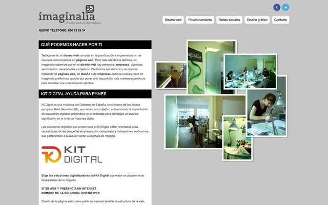 Web design Madrid Imaginalia website
