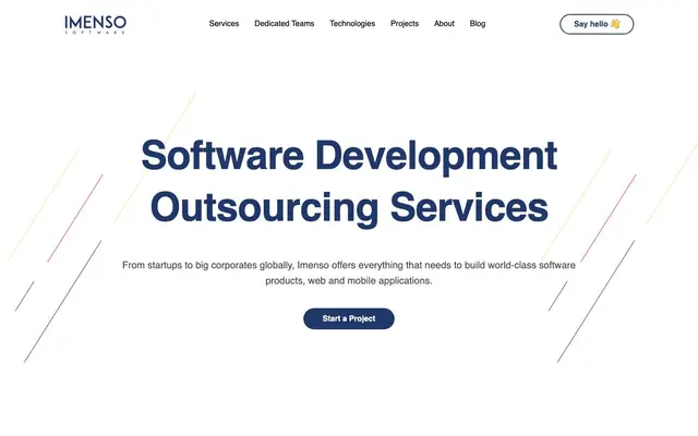 Imenso Software website