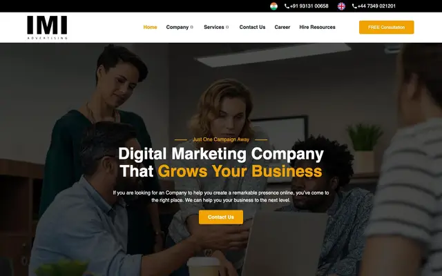IMI Advertising website