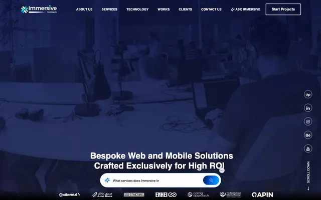 Immersive Infotech website