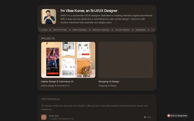 UI/UX Designer website