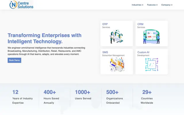 In Centre Solutions website