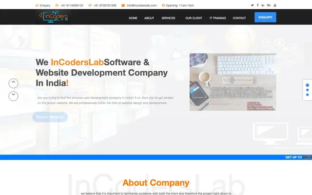 Software & Website Development Company - InCodersLab website