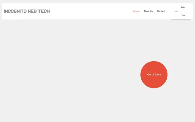 Incognito Web Technologies website