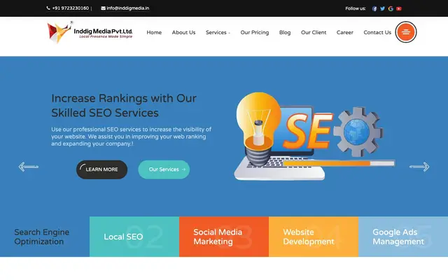 Inddig Media Pvt Ltd® website