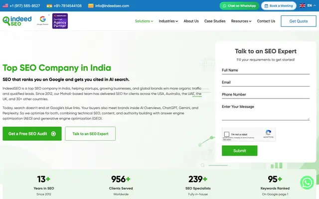 IndeedSEO website