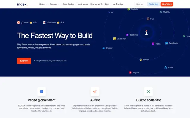 Index.dev website