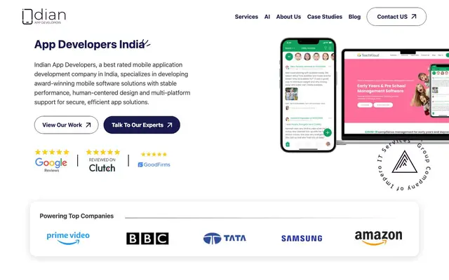 IndianAppDevelopers - Top App Developers India website