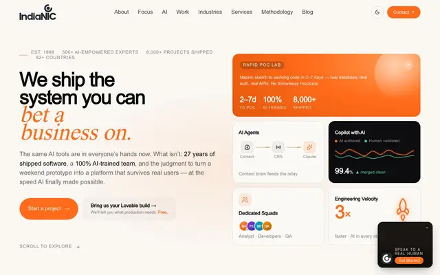 IndiaNIC Infotech Limited website