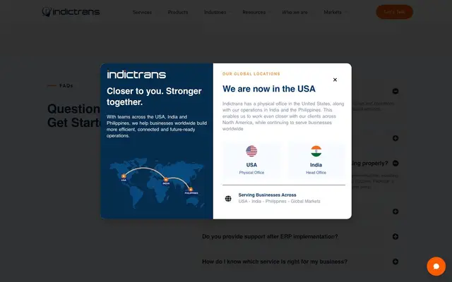 New Indictrans Technologies Pvt. Ltd. website