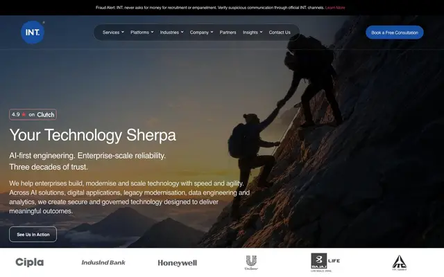 Indus Net Technologies website